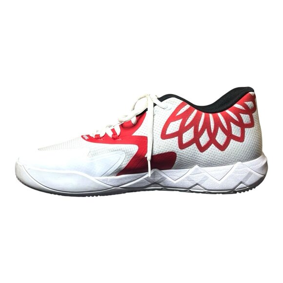 Puma MB.01 LaMelo Ball White High Risk Red Basketball Sneakers Mens 16 376941-10 main image 9